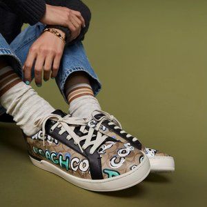 🥰 Coach X Mint + Serf Clip Low Top Sneaker In Signature Canvas